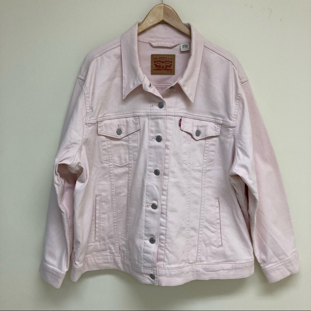 Levi’s jacket pink denim jean exboyfriend trucker 3X
